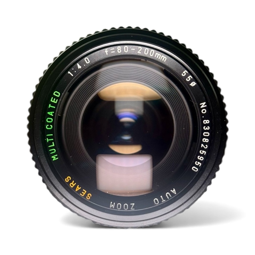 Vintage Sears 80–200mm f/4.0 Macro Zoom Lens Pentax K Mount With Both Covers